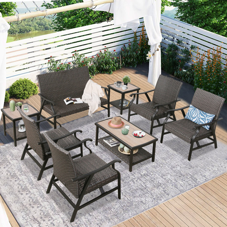 Rattan 8 piece garden furniture new arrivals